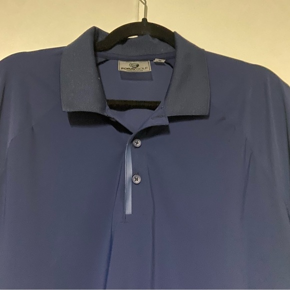 Foray Golf Navy short sleeve shirt Polo Size Medium - Picture 3 of 9